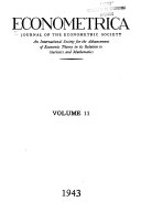 Econometrica : journal of the Econometric Society.