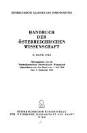 Handbuch der österreichischen Wissenschaft.