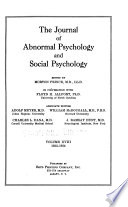 Journal of abnormal psychology and social psychology.