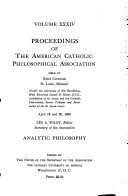 Proceedings of the American Catholic Philosophical Association