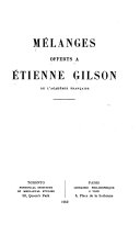 Mélanges offerts à Etienne Gilson, de l'Académie française.