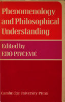 Phenomenology and philosophical understanding