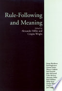 Rule-following and meaning