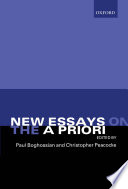 New essays on the a priori