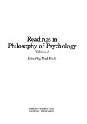 Readings in philosophy of psychology