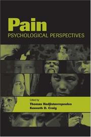 Pain : psychological perspectives