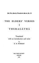 The elders' verses I, Theragāthā