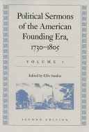Political sermons of the American founding era, 1730-1805