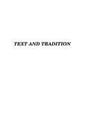 Text and tradition : the Hebrew Bible and folklore