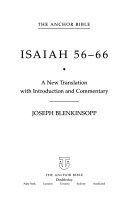 Isaiah 56-66 : a new translation with introduction and commentary
