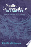 Pauline conversations in context : essays in honor of Calvin J. Roetzel