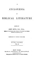 The Cyclopaedia of Biblical literature
