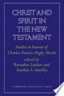 Christ and spirit in the New Testament.