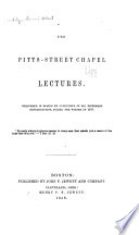 The Pitts-street chapel lectures.