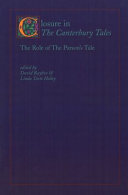 Closure in the Canterbury tales : the role of The parson's tale