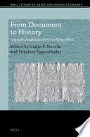 From document to history : epigraphic insights into the Greco-Roman world