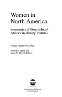 Women in North America ; summaries of biographical articles in history journals