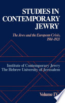 The Jews and the European crisis, 1914-21