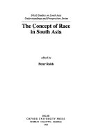 The concept of race in South Asia