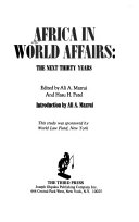 Africa in world affairs: the next thirty years.