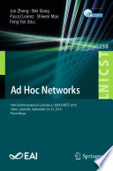 Ad Hoc Networks 10th EAI International Conference, ADHOCNETS 2018, Cairns, Australia, September 20-23, 2018, Proceedings