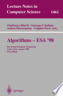 Algorithms - ESA '98 6th Annual European Symposium, Venice, Italy, August 24-26, 1998, Proceedings