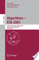 Algorithms - ESA 2007 15th Annual European Symposium, Eilat, Israel, October 8-10, 2007, Proceedings