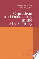 Capitalism and Democracy in the 21st Century Proceedings of the International Joseph A. Schumpeter Society Conference, Vienna 1998 “Capitalism and Socialism in the 21st Century”