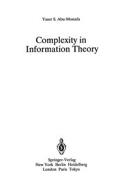 Complexity in Information Theory