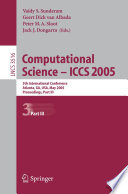 Computational Science -- ICCS 2005 5th International Conference, Atlanta, GA, USA, May 22-25, 2005, Proceedings, Part III