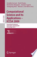 Computational Science and Its Applications – ICCSA 2009 International Conference, Seoul, Korea, June 29--July 2, 2009, Proceedings, Part II