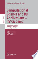 Computational Science and Its Applications - ICCSA 2006 International Conference, Glasgow, UK, May 8-11, 2006, Proceedings, Part III