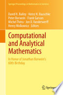 Computational and Analytical Mathematics In Honor of Jonathan Borwein's 60th Birthday