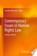 Contemporary Issues in Human Rights Law Europe and Asia