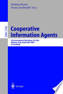 Cooperative Information Agents V 5th International Workshop, CIA 2001, Modena, Italy, September 6-8, 2001, Proceedings