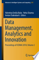 Data Management, Analytics and Innovation Proceedings of ICDMAI 2018, Volume 2