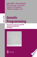 Genetic Programming 4th European Conference, EuroGP 2001 Lake Como, Italy, April 18–20, 2001 Proceedings