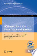HCI International 2014 - Posters' Extended Abstracts International Conference, HCI International 2014, Heraklion, Crete, June 22-27, 2014. Proceedings, Part I