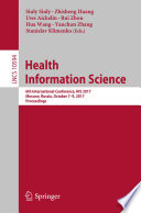 Health Information Science 6th International Conference, HIS 2017, Moscow, Russia, October 7-9, 2017, Proceedings