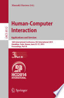 Human-Computer Interaction. Applications and Services 16th International Conference, HCI International 2014, Heraklion, Crete, Greece, June 22-27, 2014, Proceedings, Part III