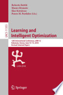Learning and Intelligent Optimization 12th International Conference, LION 12, Kalamata, Greece, June 10–15, 2018, Revised Selected Papers