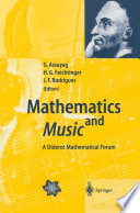 Mathematics and Music A Diderot Mathematical Forum