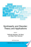 Nonlinearity and Disorder: Theory and Applications