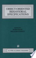 Object-Oriented Behavioral Specifications