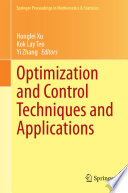 Optimization and Control Techniques and Applications