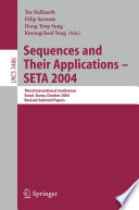 Sequences and Their Applications - SETA 2004 Third International Conference, Seoul, Korea, October 24-28, 2004, Revised Selected Papers