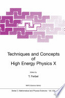 Techniques and Concepts of High Energy Physics X