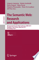 The Semantic Web: Research and Applications 8th Extended Semantic Web Conference, ESWC 2011, Heraklion, Crete, Greece, May 29 – June 2, 2011. Proceedings, Part I