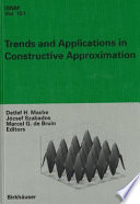 Trends and Applications in Constructive Approximation