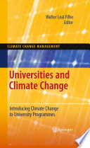 Universities and Climate Change Introducing Climate Change to University Programmes